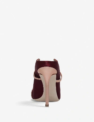 Shop Malone Souliers Maureen Satin Mules In Pink+comb