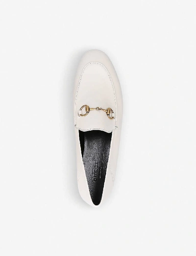 Shop Gucci Women's Winter Wht Brixton Collapsible Leather Loafers
