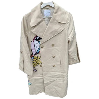 Pre-owned Mira Mikati Trench Coat In Beige