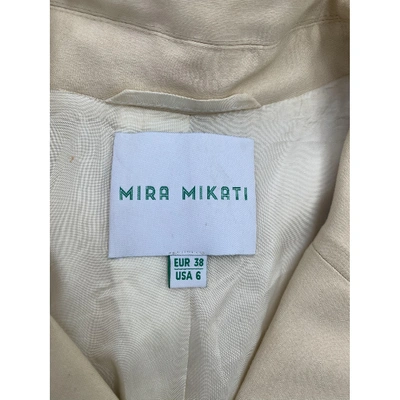 Pre-owned Mira Mikati Trench Coat In Beige