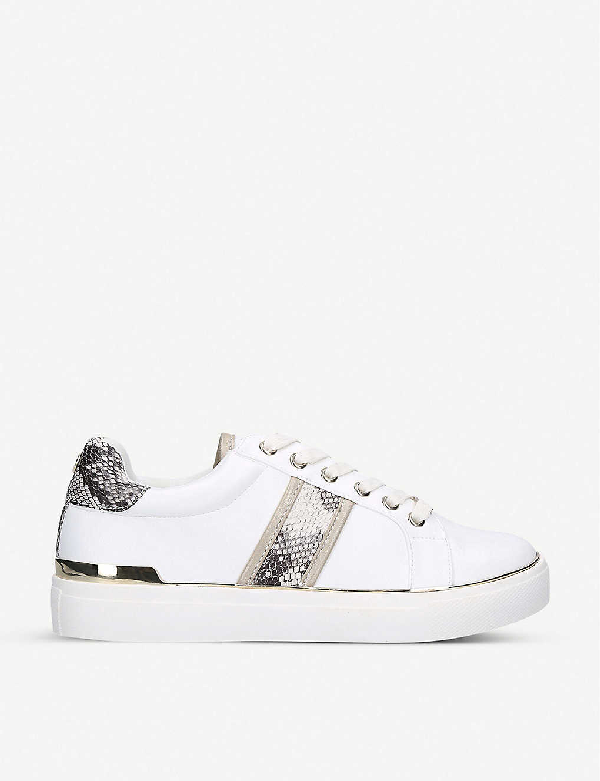 white snakeskin trainers