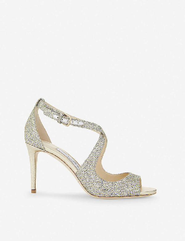 champagne glitter heels