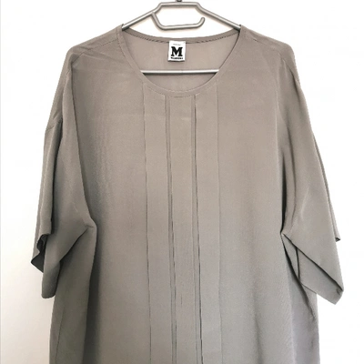 Pre-owned M Missoni Silk Tunic In Grey