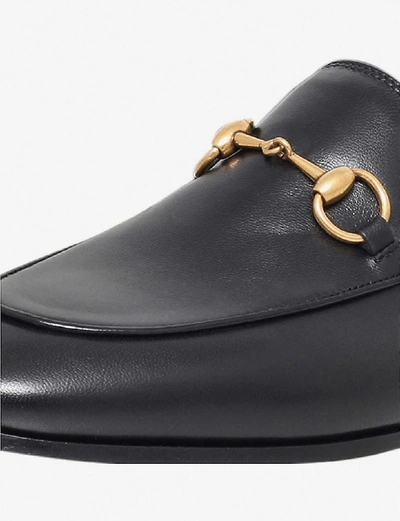 Gucci Black Web Interlocking G Loafers In Black