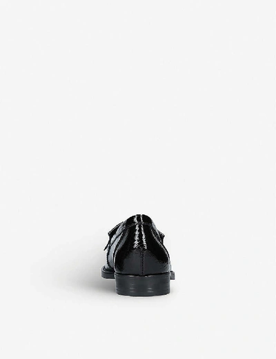 Shop Kurt Geiger Klarke Snake-embossed Leather Tassel Loafers