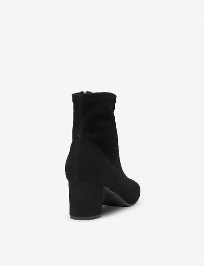 Shop Lk Bennett Women's Bla-black Alexis Suede Heeled Ankle Boots