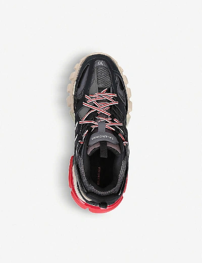 Balenciaga Track Logo-detailed Mesh And Rubber Sneakers In Blk/grey
