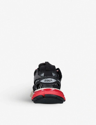 Balenciaga Track Logo-detailed Mesh And Rubber Sneakers In Blk/grey