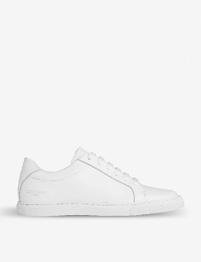 Shop Lk Bennett Jack Leather Trainers, Size: Eur 42/ 9 Uk Women In Whi-white