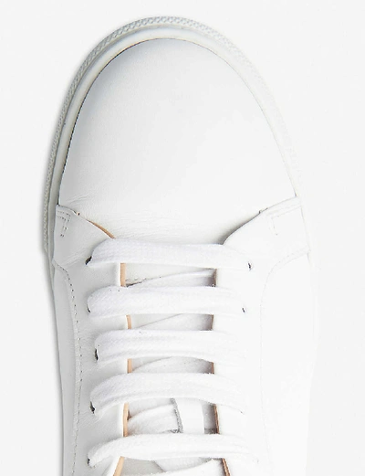 Shop Lk Bennett Jack Leather Trainers, Size: Eur 42/ 9 Uk Women In Whi-white