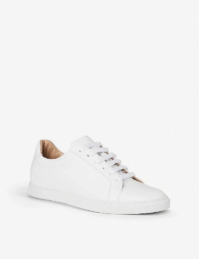 Shop Lk Bennett Jack Leather Trainers, Size: Eur 42/ 9 Uk Women In Whi-white