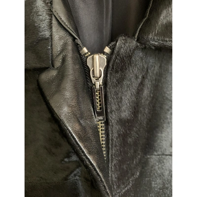 Pre-owned Amanda Wakeley Black Leather Coat
