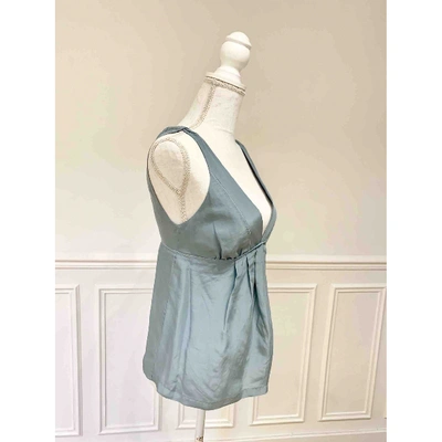 Pre-owned Costume National Silk Camisole In Blue