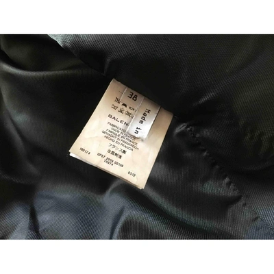 Pre-owned Balenciaga Leather Biker Jacket In Khaki