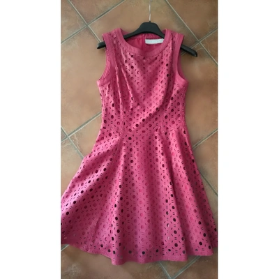 Pre-owned Drome Leather Mid-length Dress In Pink