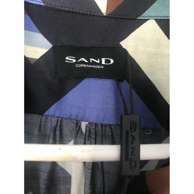 Pre-owned Sand Blue Silk Dress