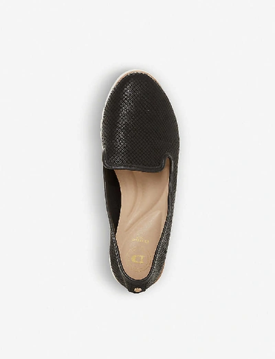 Shop Dune Women's Black-leather Galleon Leather Loafers
