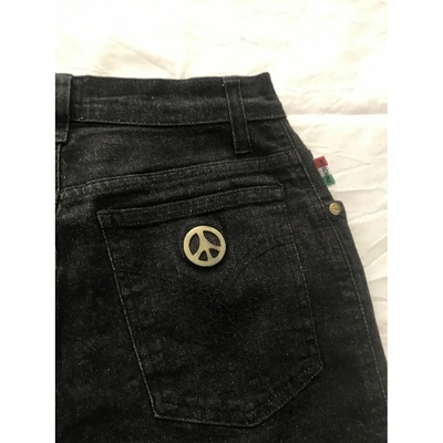 Pre-owned Moschino Slim Jeans In Grey