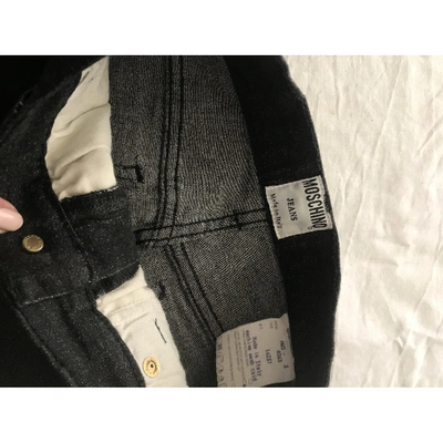 Pre-owned Moschino Slim Jeans In Grey