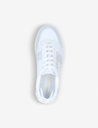 Shop Axel Arigato Dunk Low-top Leather Trainers In White/oth