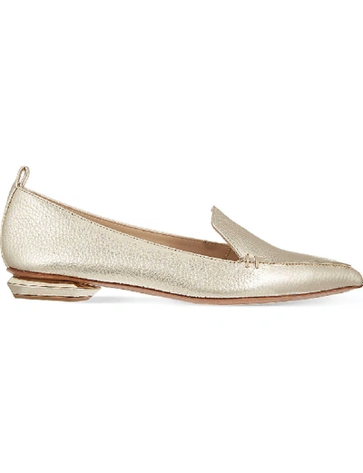 Shop Nicholas Kirkwood Pointy Slippers In Gold