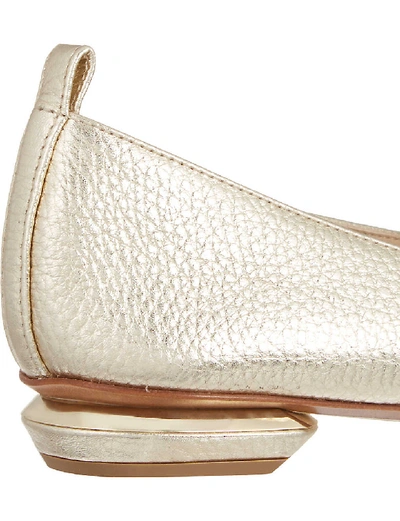 Shop Nicholas Kirkwood Pointy Slippers In Gold