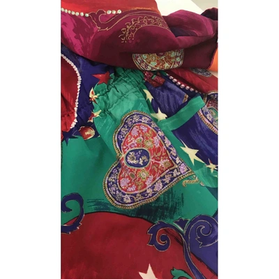 Pre-owned Versace Silk Parka In Multicolour