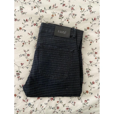 Pre-owned Claudie Pierlot Navy Cotton - Elasthane Jeans