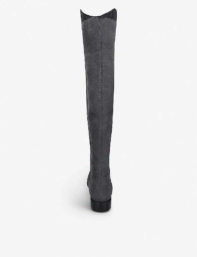 Shop Stuart Weitzman Women's Grey/d.cmb 50/50 Suede Knee-high Boots