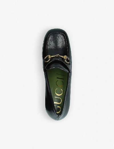 Shop Gucci Houdan Leather Platform Loafers In Black