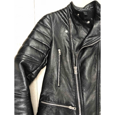 Pre-owned Joseph Leather Biker Jacket In Black