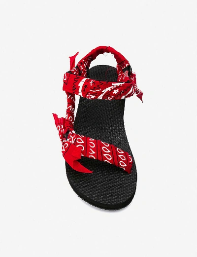 Shop Arizona Love Trekky Bandana Woven Sandals In Red