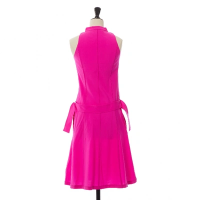 Pre-owned Eudon Choi Wool Mid-length Dress In Pink