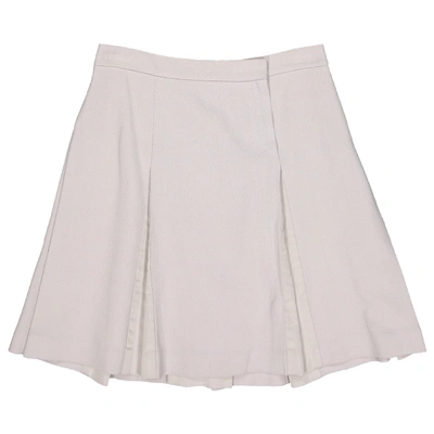 Pre-owned Louis Vuitton Wool Mini Skirt In Grey