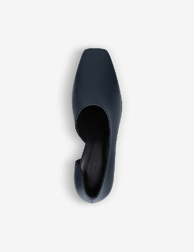 Shop Neous Orchis Leather Spherical-heeled Pumps In Navy