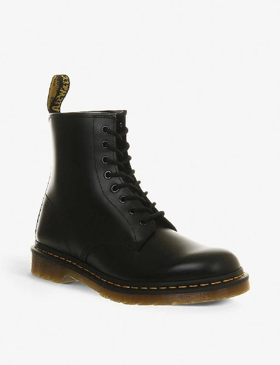 Dr. Martens' 1460 Lace-up Combat Boots In Smooth Leather In Black Leather