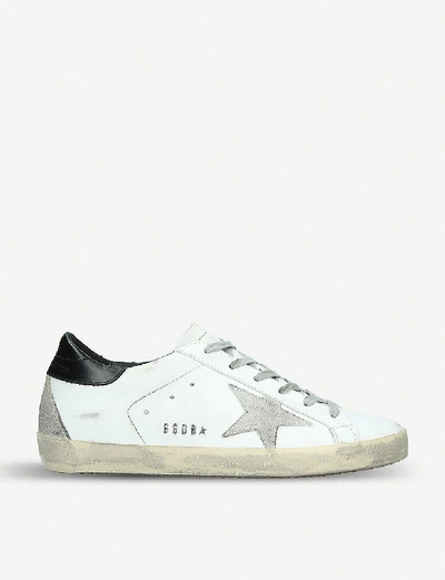 Shop Golden Goose Superstar W5 Leather Trainers In White