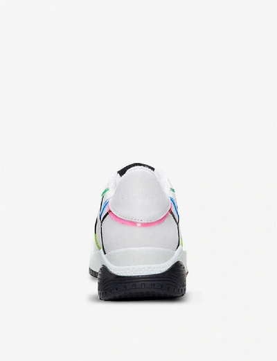 Shop Claudie Pierlot Affinity Graphic-print Leather And Mesh Trainers