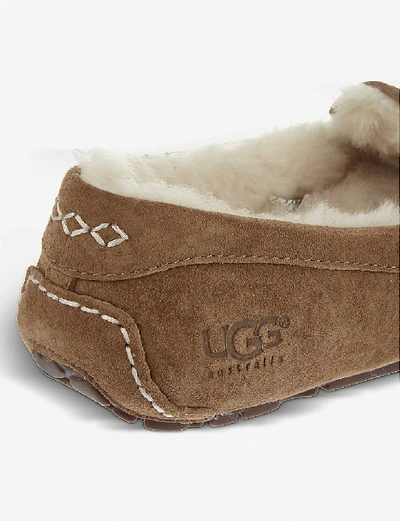 Shop Ugg Ansley Suede Slippers In Brown