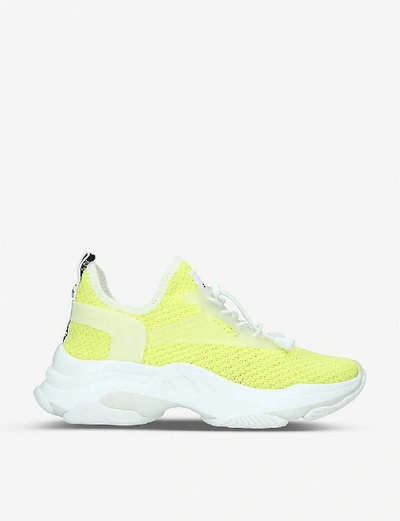 Shop Steve Madden Match Knitted Trainers In Yellow