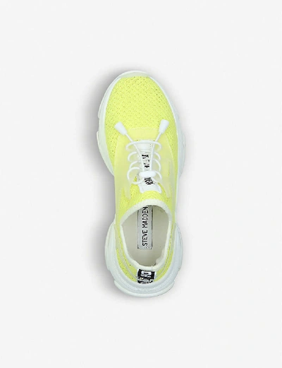 Shop Steve Madden Match Knitted Trainers In Yellow