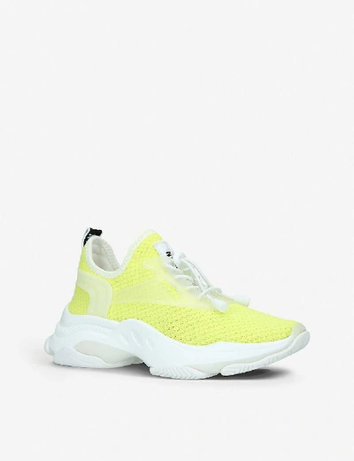 Shop Steve Madden Match Knitted Trainers In Yellow