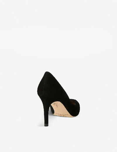 Lk Bennett Womens Bla-black Floret Suede Courts In Bla-black