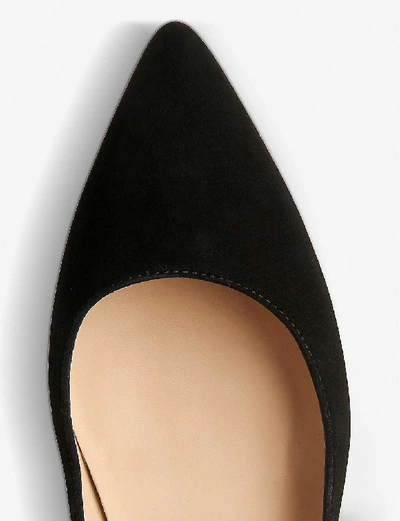 Lk Bennett Womens Bla-black Floret Suede Courts In Bla-black