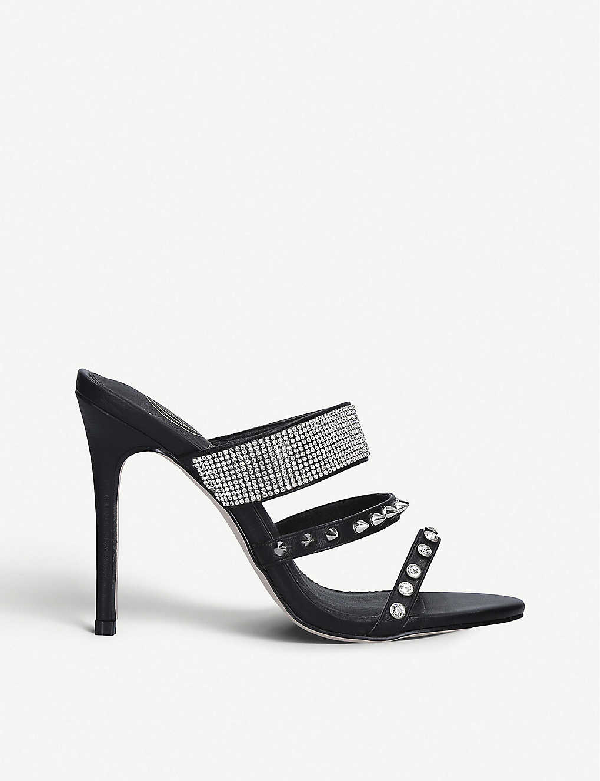 black backless sandals