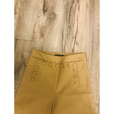Pre-owned Co Straight Trousers In Brown