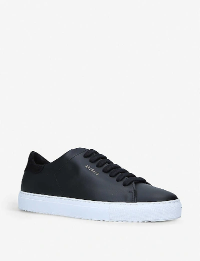 Shop Axel Arigato Clean 90 Leather Trainers In Blk/white