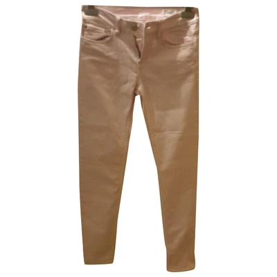 Pre-owned Closed Straight Pants In Pink