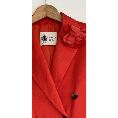 Pre-owned Lanvin Linen Blazer In Red