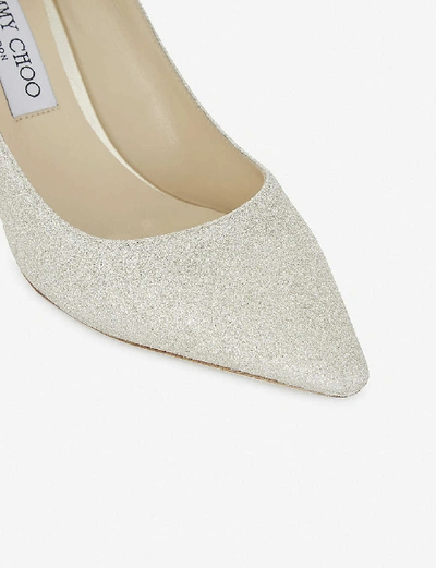 Jimmy Choo Romy 85 Dusty Glitter Pumps Women In Grey